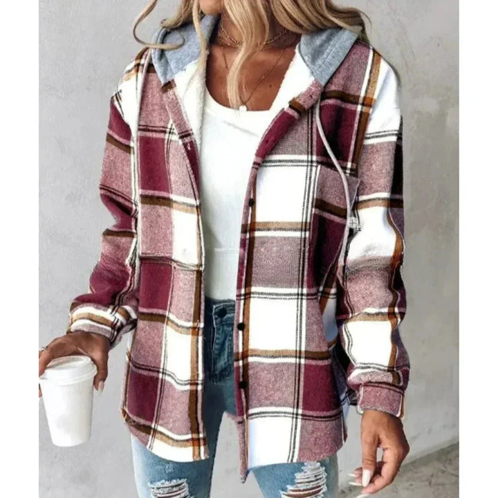 Sophie | Casual Checked Hooded Jacket