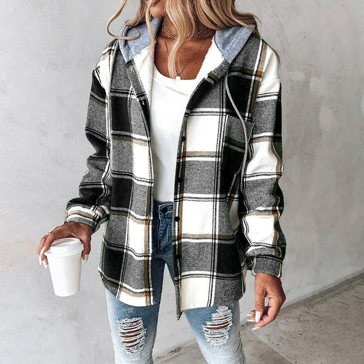 Sophie | Casual Checked Hooded Jacket