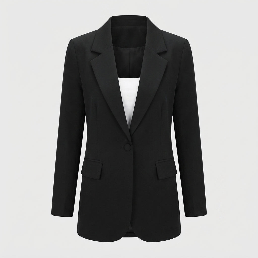 Women's Tailored Single-Button Blazer for Office Wear