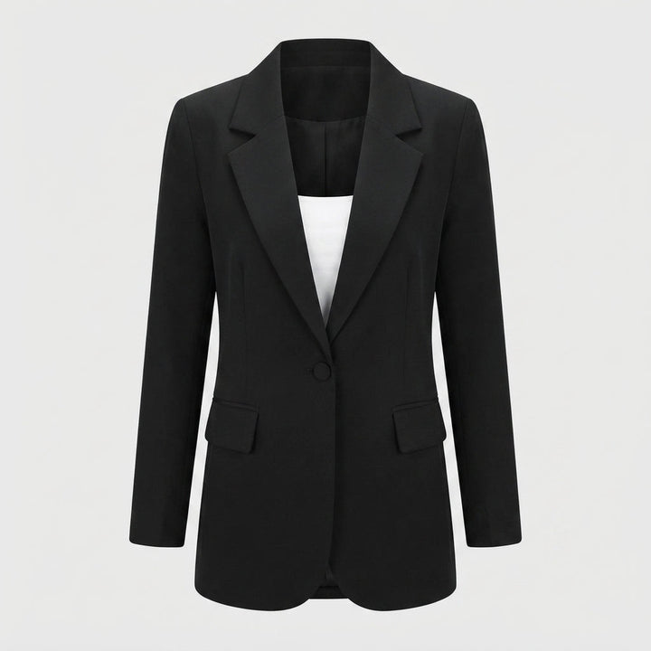 Women's Tailored Single-Button Blazer for Office Wear