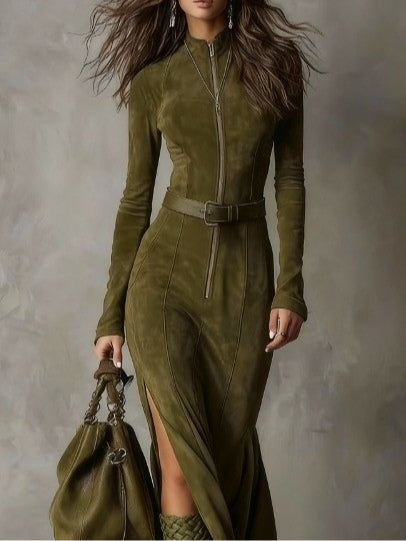 Sienna | Occasion Long Sleeve Split Maxi Dress