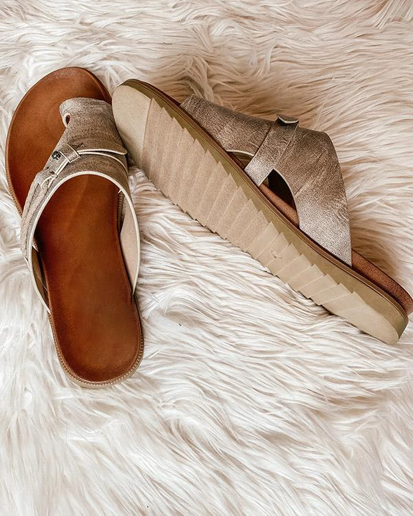 Women's Orthopedic Leather Toe-Post Sandals