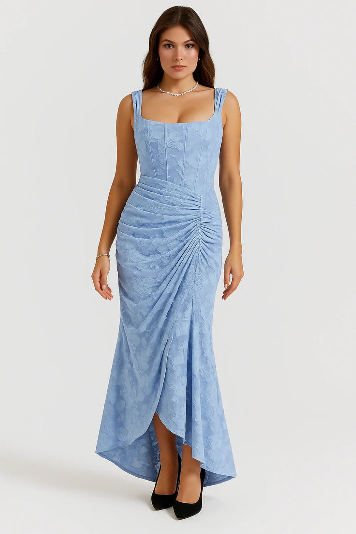 Floral Ruched Occasion Midi Dress