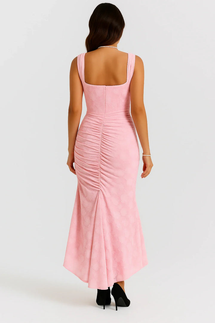 Floral Ruched Occasion Midi Dress