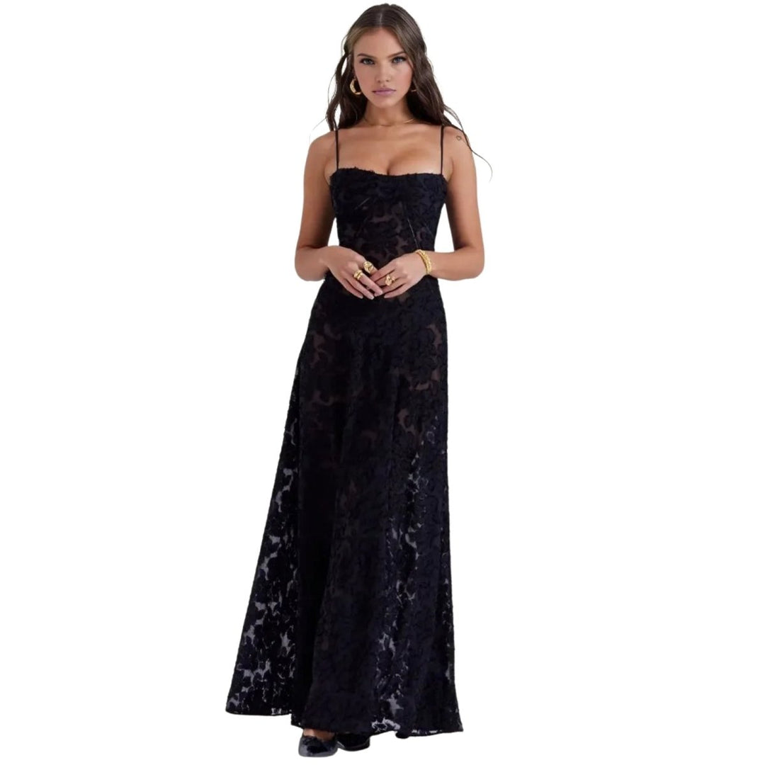 Strappy Floral Occasion Maxi Dress
