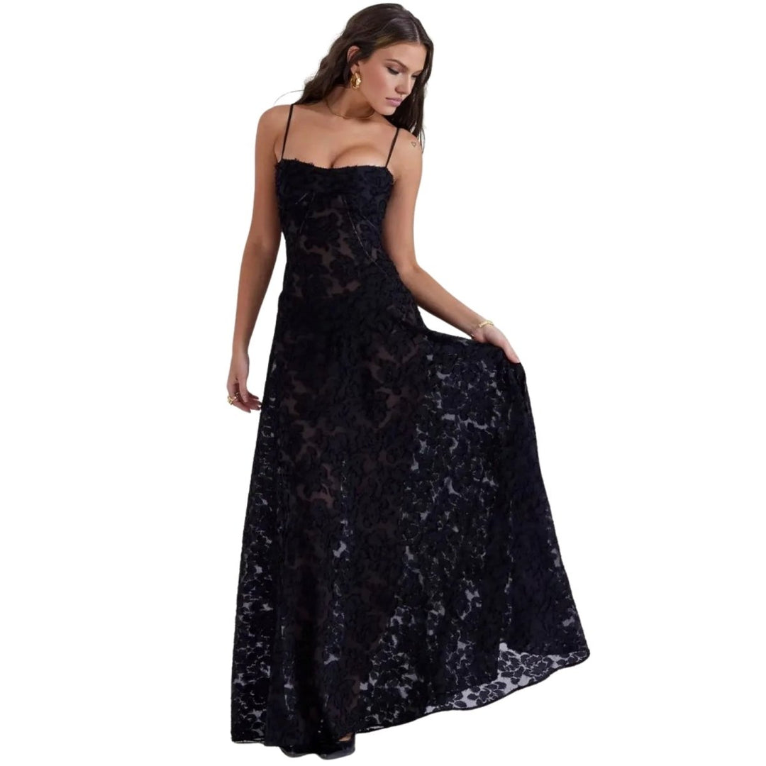 Strappy Floral Occasion Maxi Dress