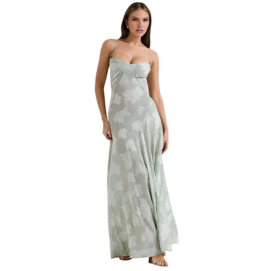 Strappy Floral Occasion Maxi Dress