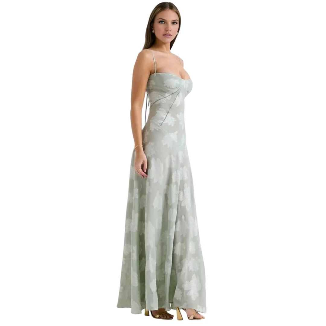 Strappy Floral Occasion Maxi Dress