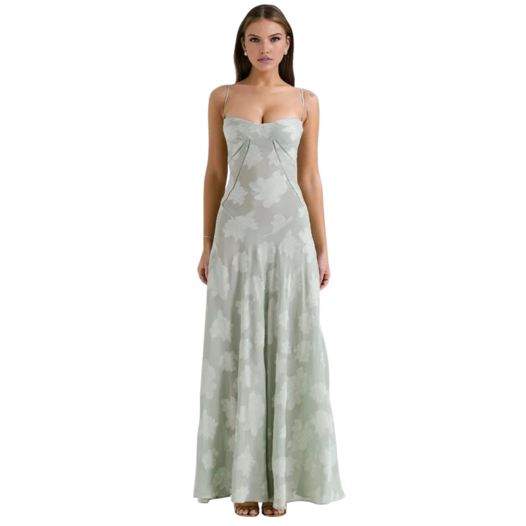 Strappy Floral Occasion Maxi Dress