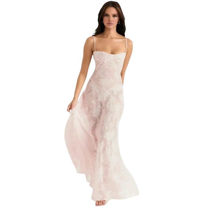 Strappy Floral Occasion Maxi Dress