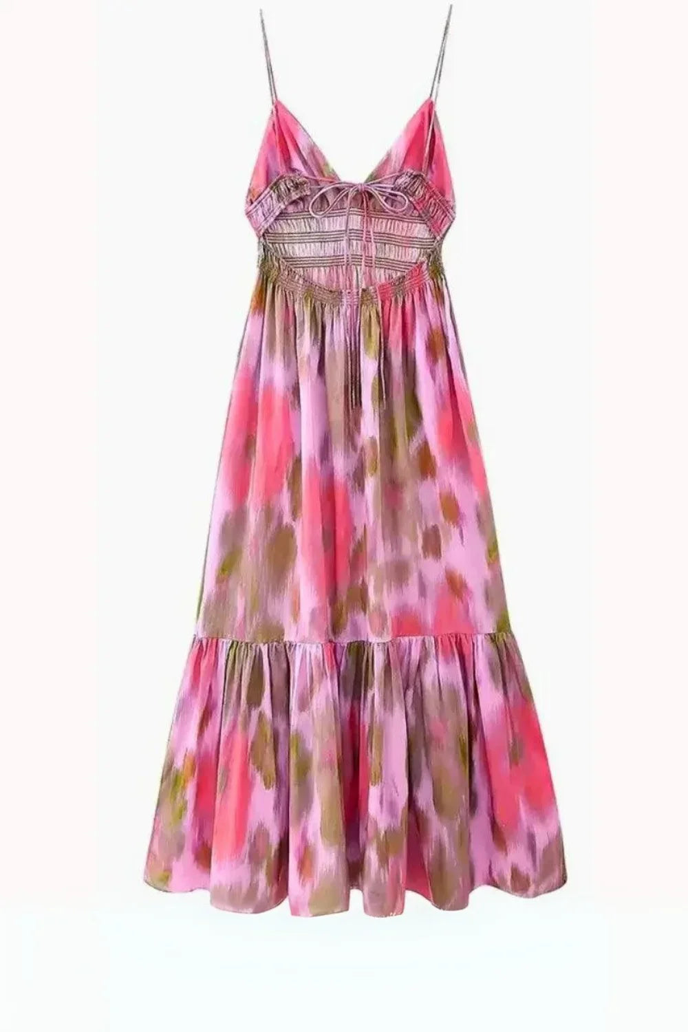 Boho Tie-Dye Maxi Dress for Women