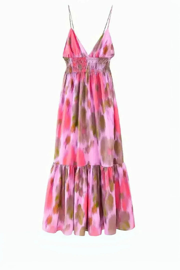 Boho Tie-Dye Maxi Dress for Women
