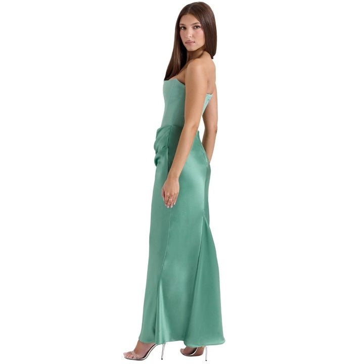 Ruched Strapless Maxi Dress for Women