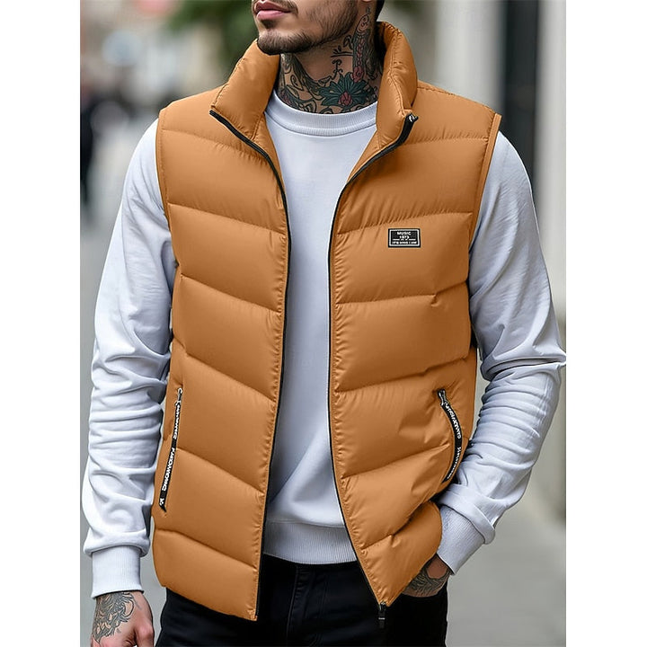 Men's Quilted Padded Gilet with Zip Pockets