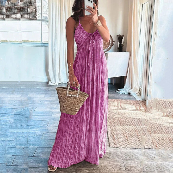 Isabella | Flowing Gathered Occasion Maxi Dress