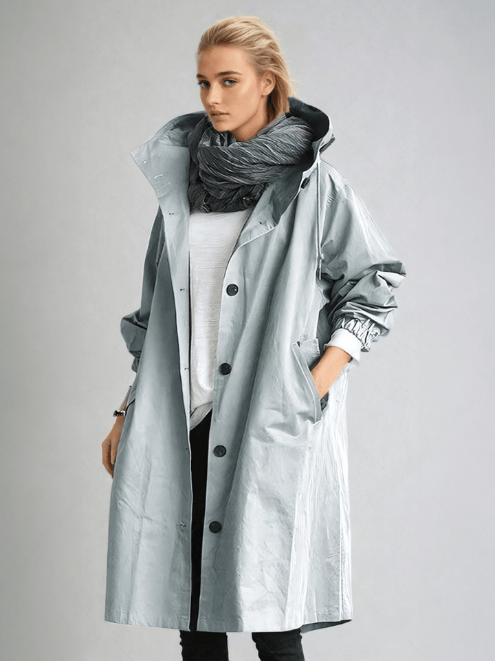 Willow | Relaxed Button Front Rain Coat