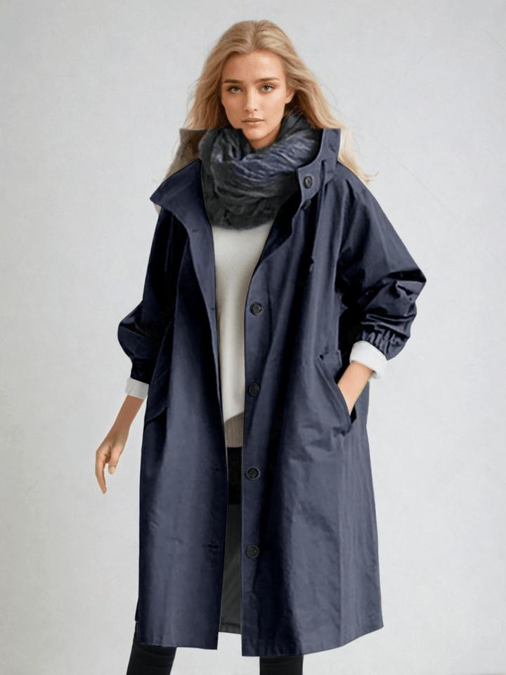 Willow | Relaxed Button Front Rain Coat