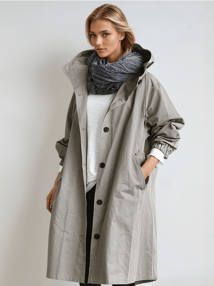 Willow | Relaxed Button Front Rain Coat