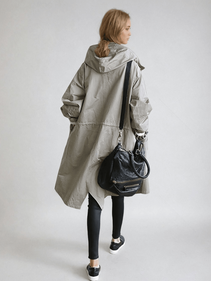 Willow | Relaxed Button Front Rain Coat