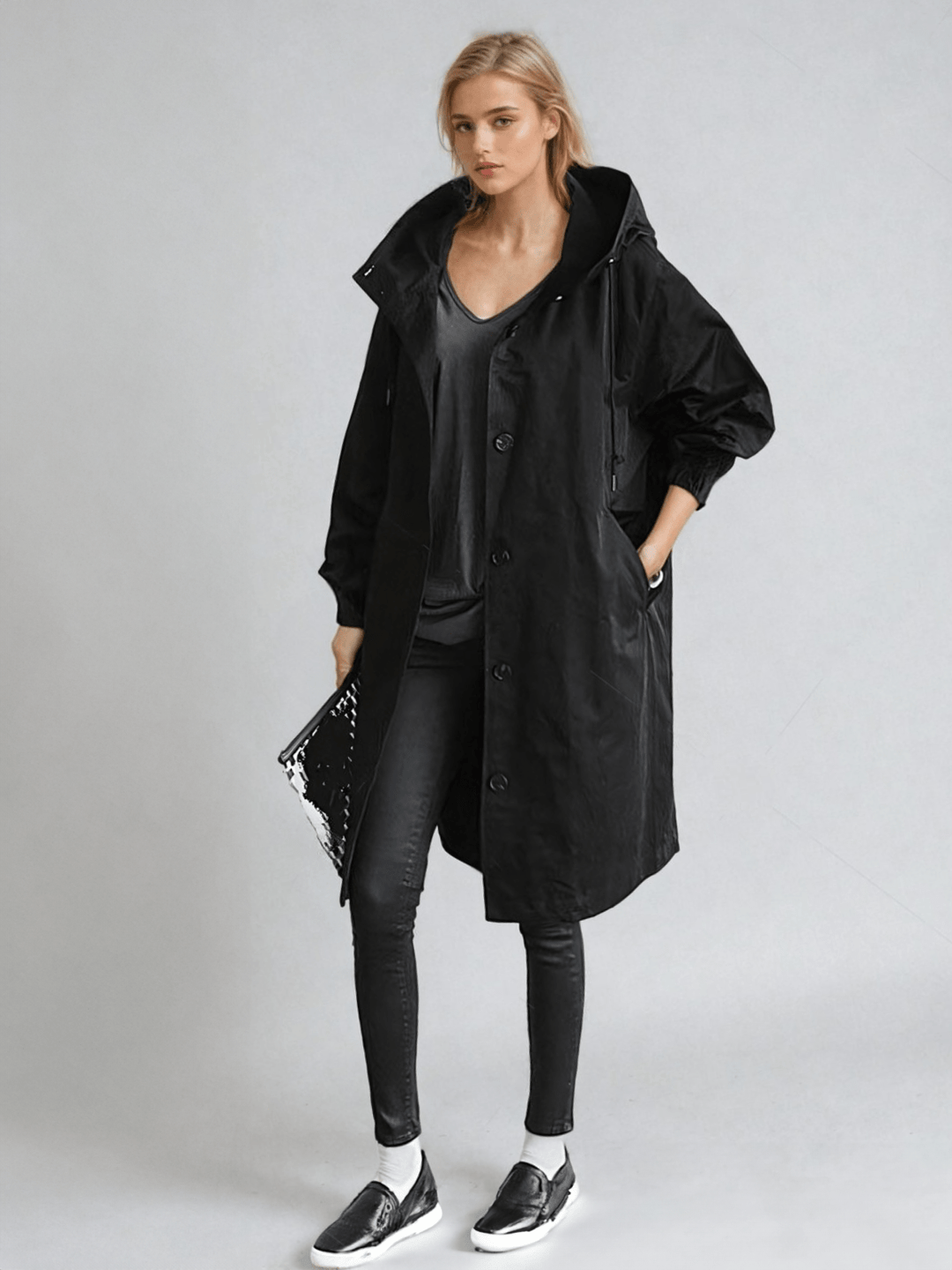 Willow | Relaxed Button Front Rain Coat