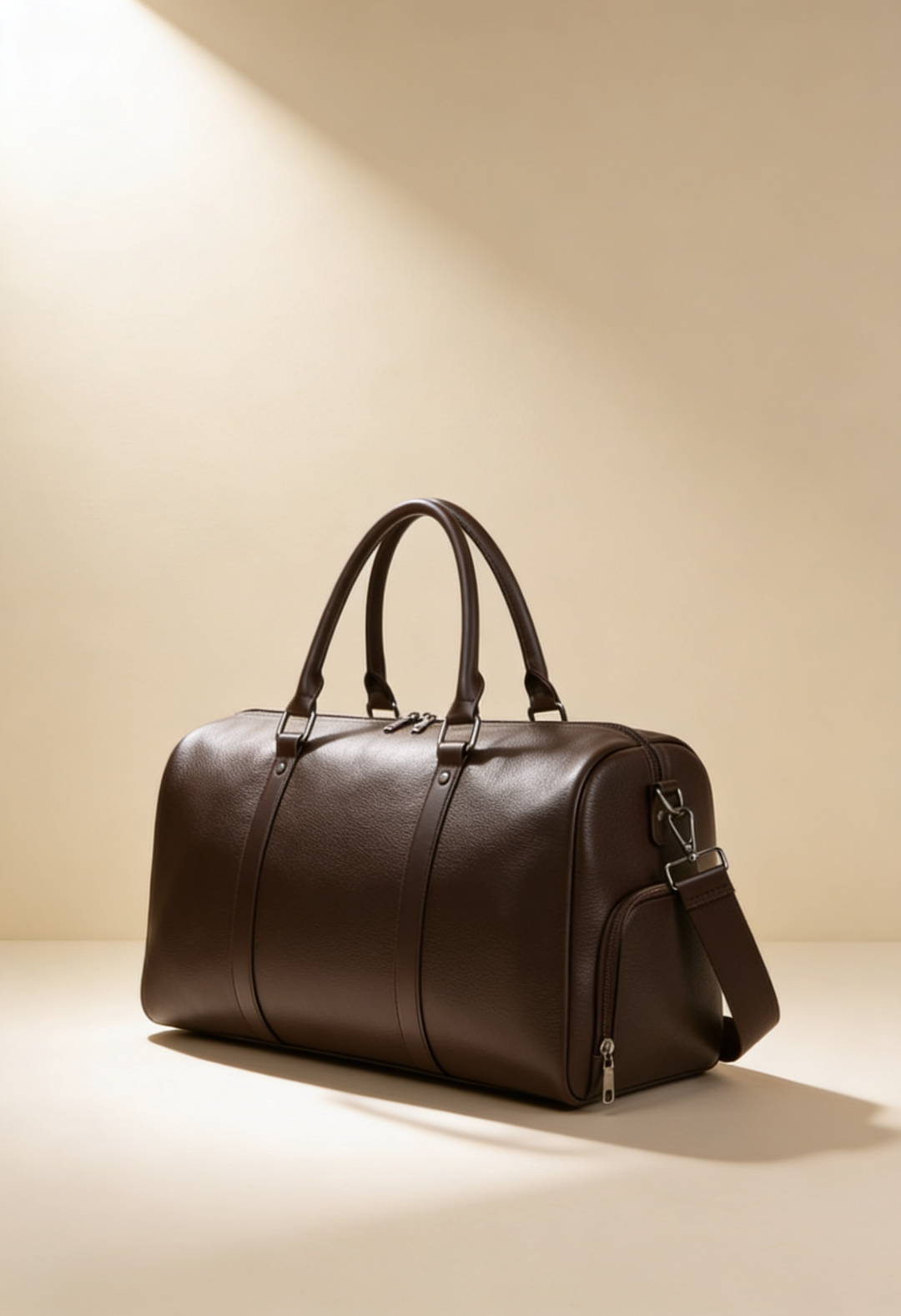 Men's Structured Duffel Bag with Shoulder Strap