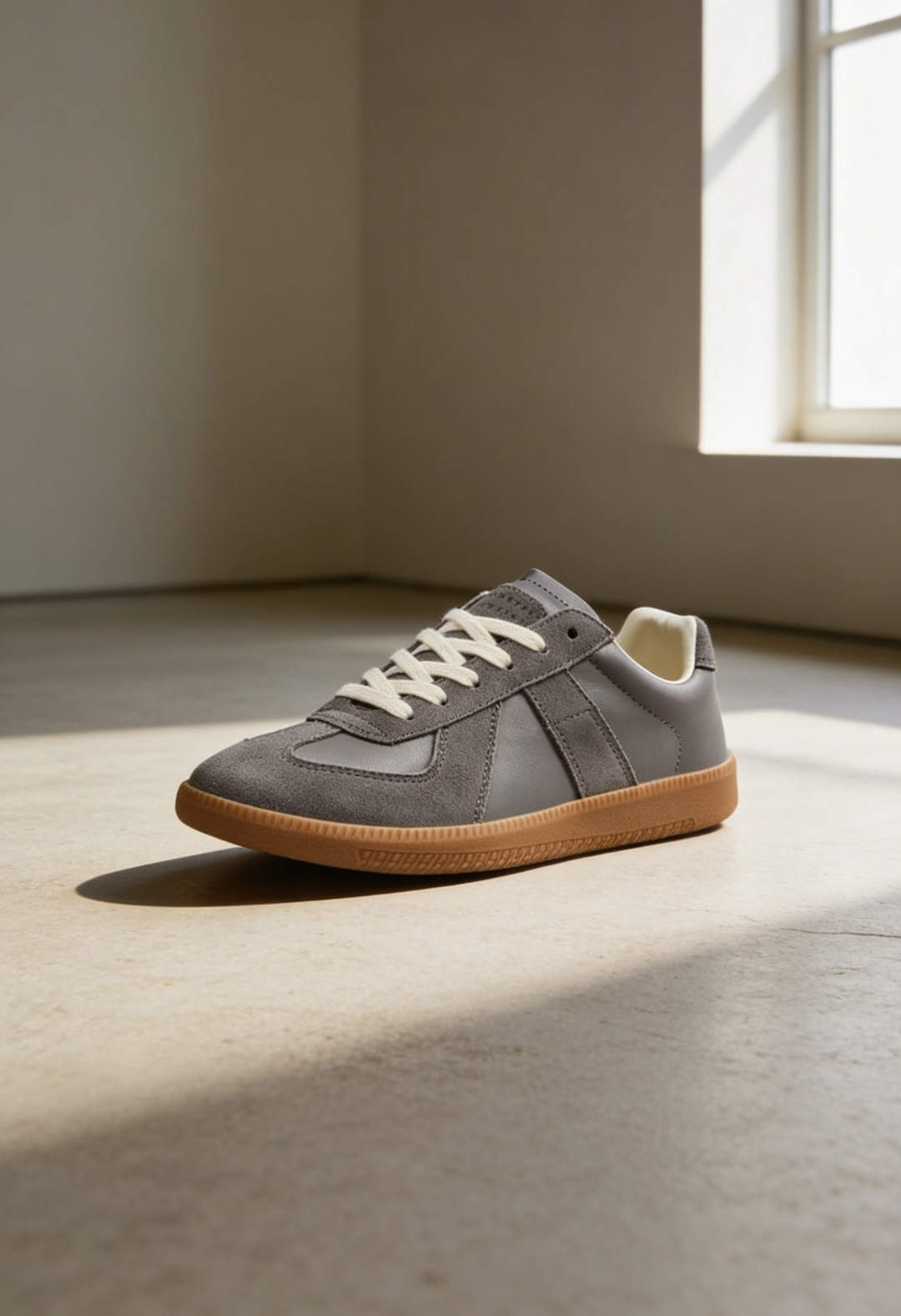 Men's Suede Retro Trainers with Gum Rubber Sole