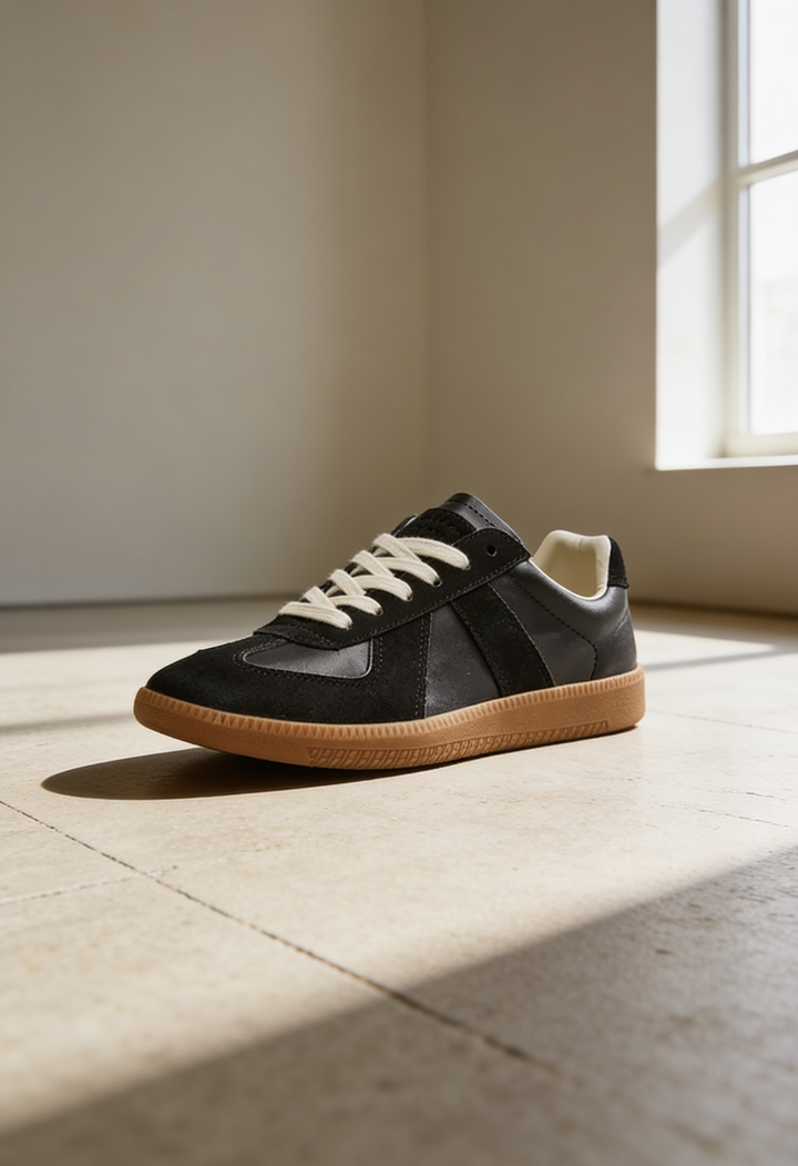 Men's Suede Retro Trainers with Gum Rubber Sole