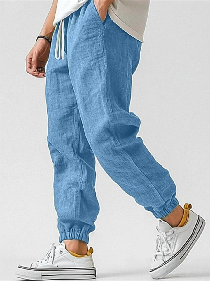 Relaxed Fit Linen Jogger Pants