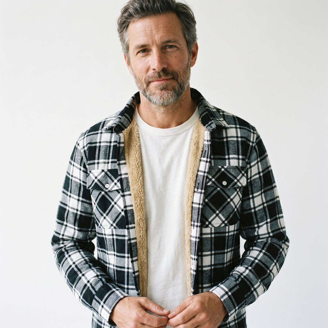 Sherpa Lined Check Shirt Jacket