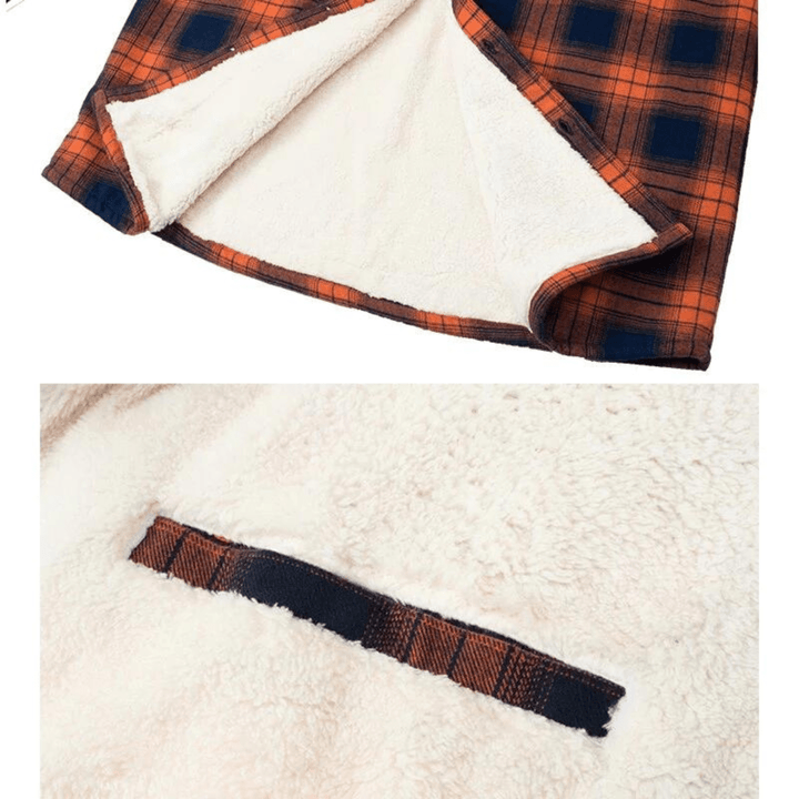 Sherpa Lined Check Shirt Jacket