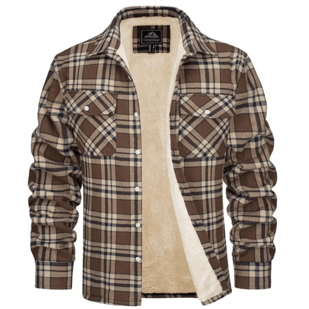 Sherpa Lined Check Shirt Jacket