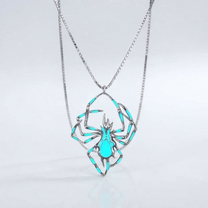 Glow in the Dark Halloween Spider Necklace