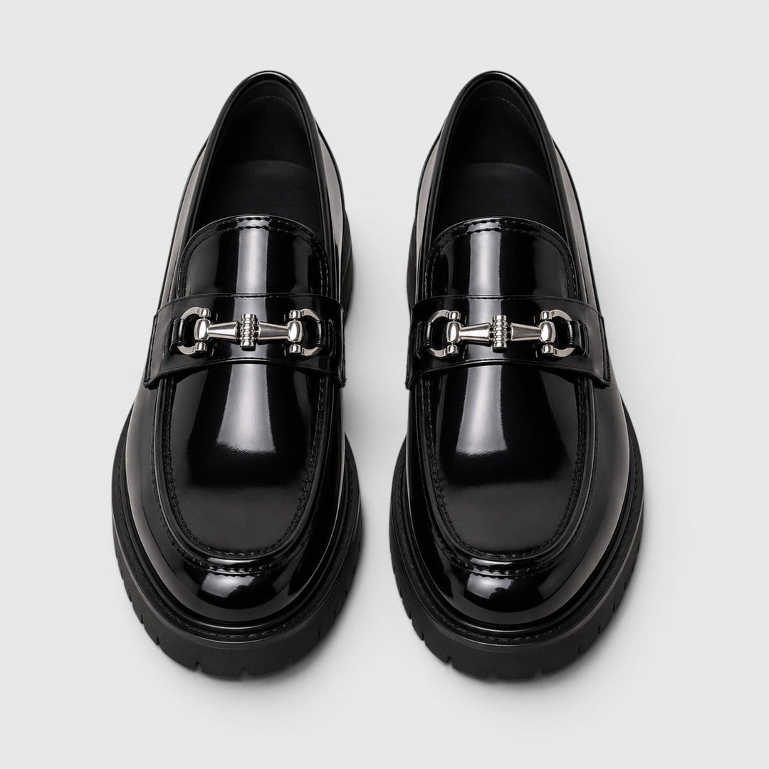 Men's Chunky Sole Loafers with Horsebit Buckle