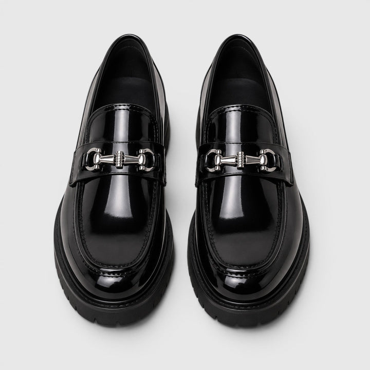 Men's Chunky Sole Loafers with Horsebit Buckle