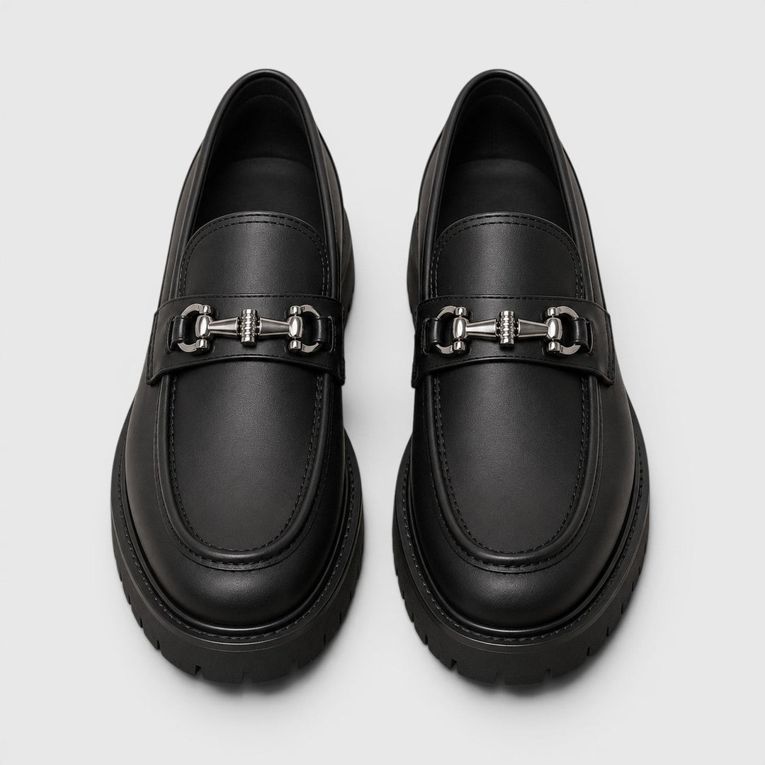 Men's Chunky Sole Loafers with Horsebit Buckle