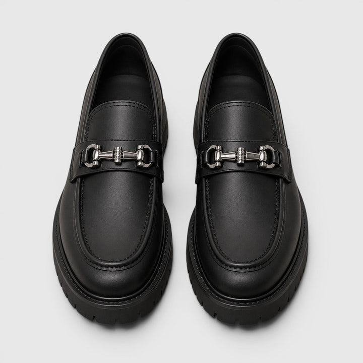 Men's Chunky Sole Loafers with Horsebit Buckle