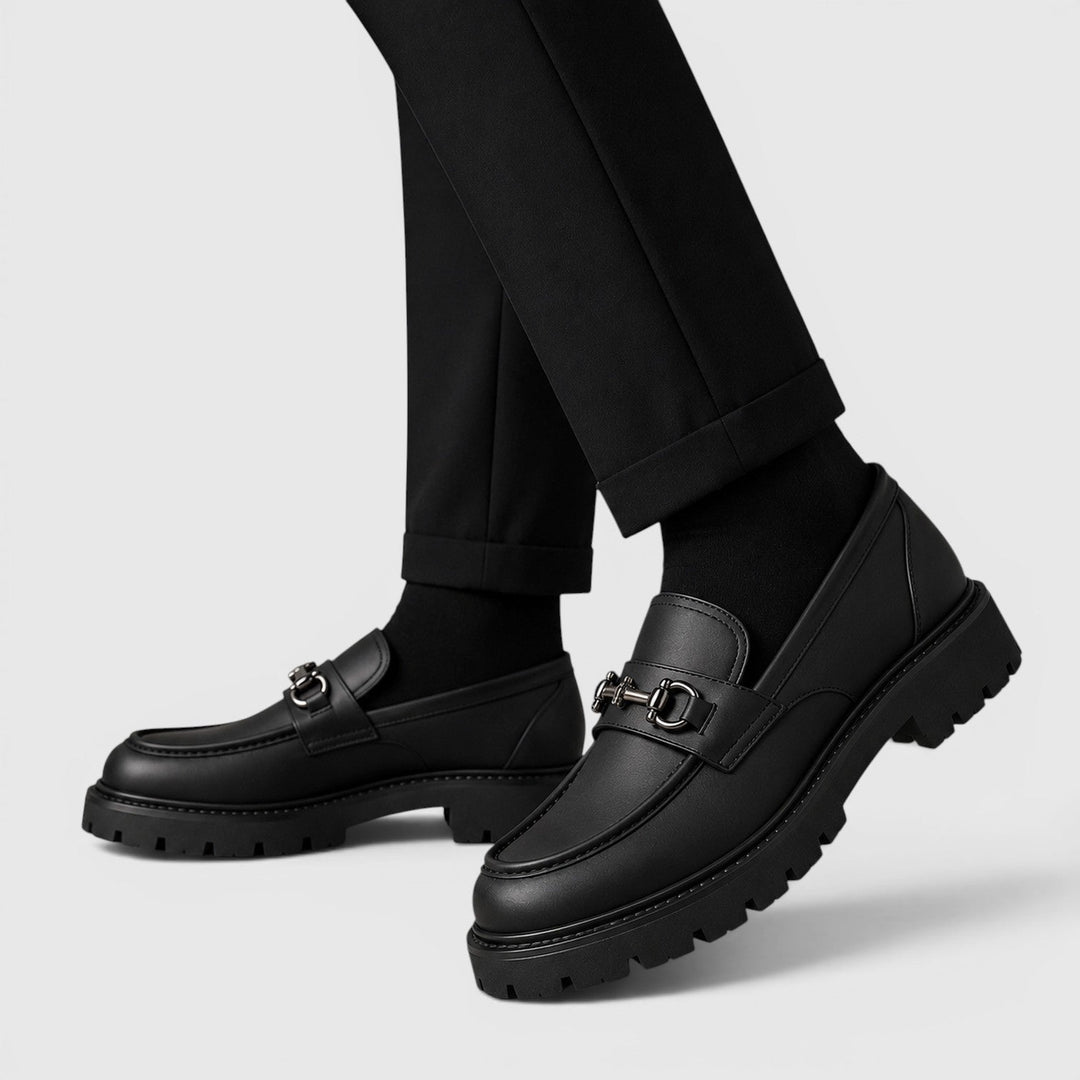 Men's Chunky Sole Loafers with Horsebit Buckle