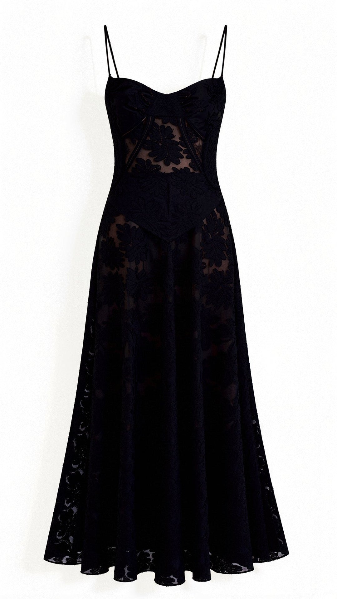 Celeste | Floral Lace Sheer Maxi Dress
