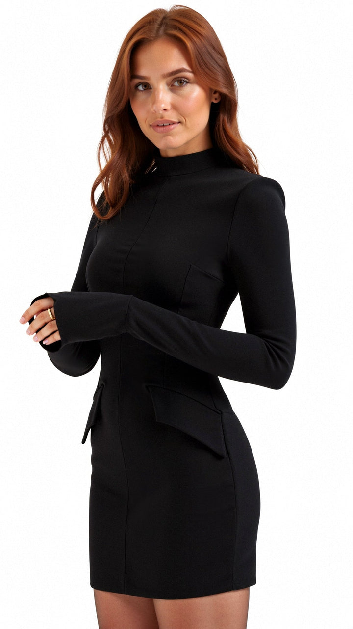 Anaya | Elegant High Neck Mini Dress
