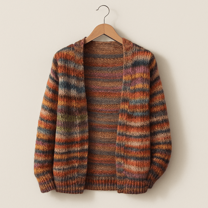 Harper | Multicolour Stripe Open Front Cardigan