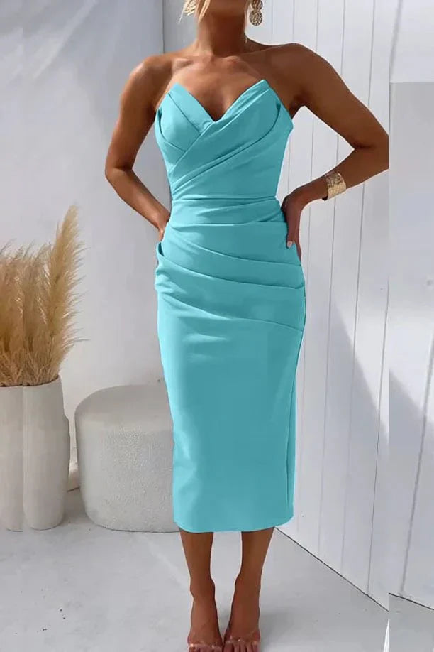 Pearl | Elegant Pleated Evening Cocktail Dress