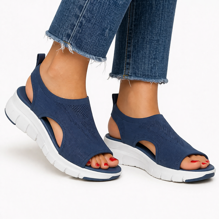 Women's Orthopedic Platform Sandals with Slingback Strap