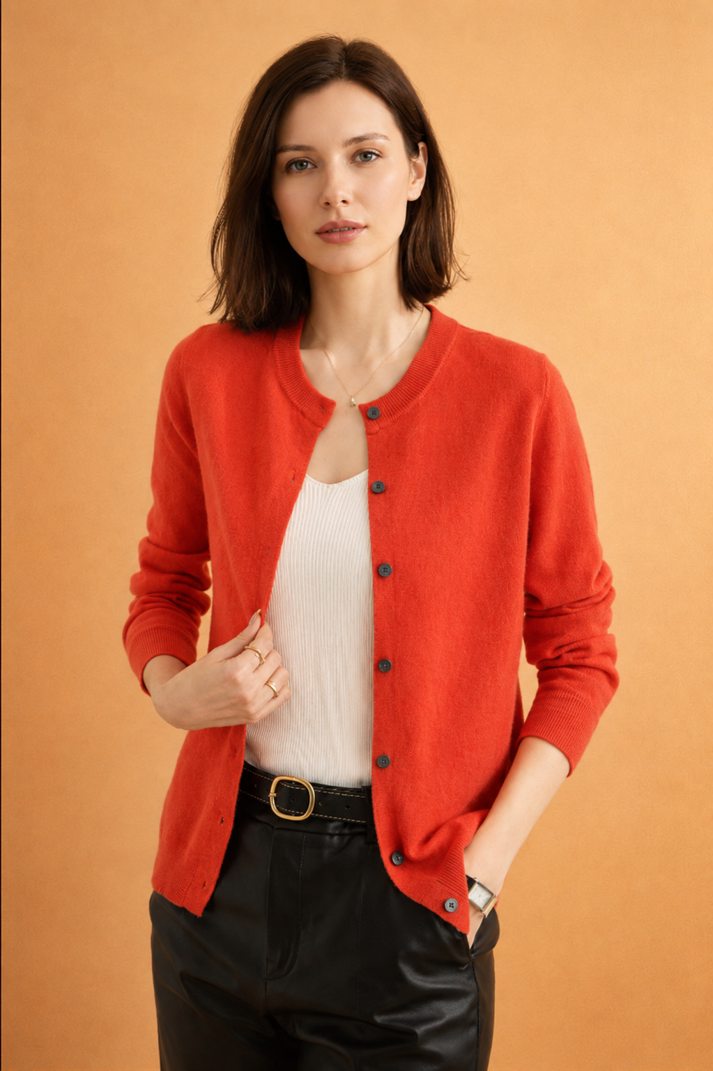 Classic Button Front Knit Cardigan