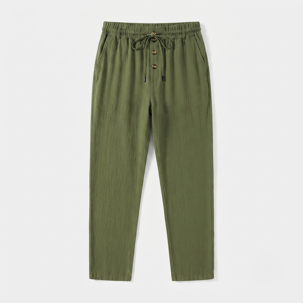 Men's Relaxed Linen Drawstring Pants