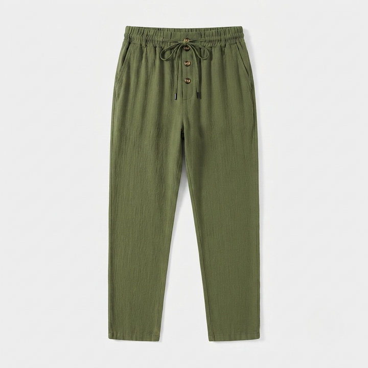 Men's Relaxed Linen Drawstring Pants