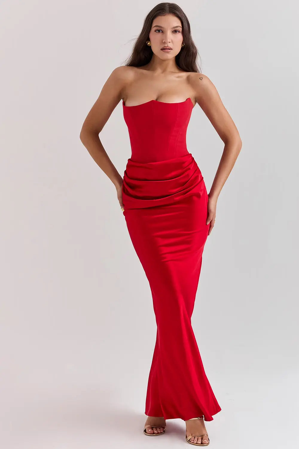 Celina | Formal Ruched Occasion Maxi Dress
