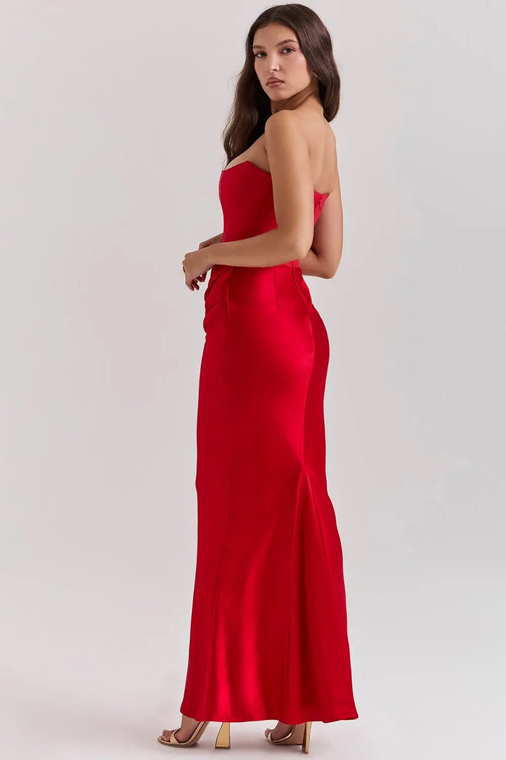 Celina | Formal Ruched Occasion Maxi Dress