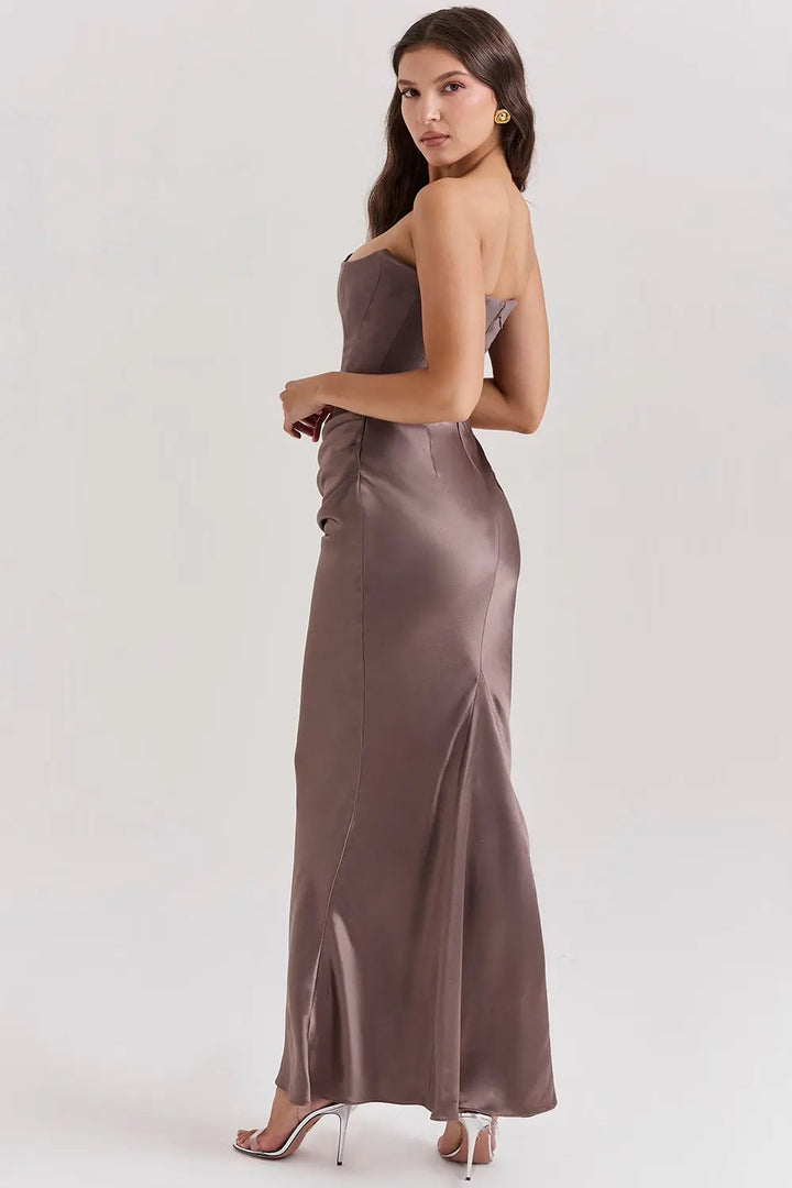 Celina | Formal Ruched Occasion Maxi Dress