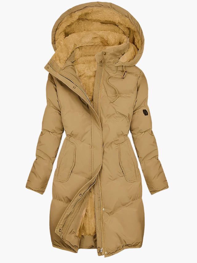 Willow | Longline Quilted Hooded Puffer Jacket