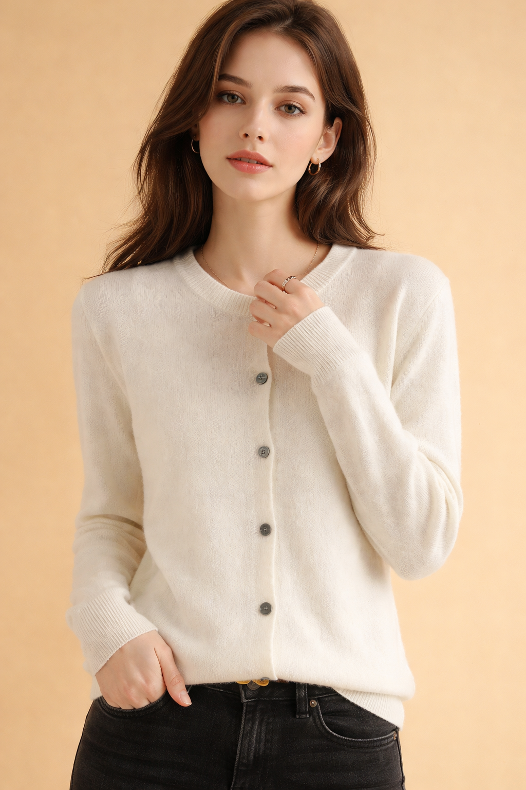 Classic Button Front Knit Cardigan